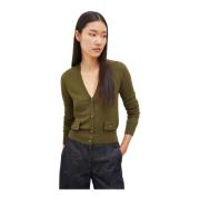 Marella Grön Cardigan med Juvelknappar Green, Dam