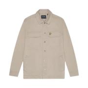 Lyle & Scott Cord Overshirt Taupe Beige, Herr