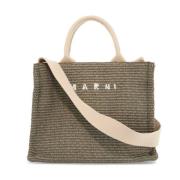 Marni Raffia-effekt Liten Toteväska Green, Dam