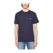 Tommy Hilfiger Marin Badge Ficka Tee Blue, Herr