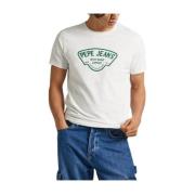 Pepe Jeans Cherry T-shirt Kortärmad Vit White, Herr