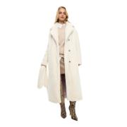 Cesare Gaspari Lyxig Faux Fur Jacka Freya - Vit White, Dam