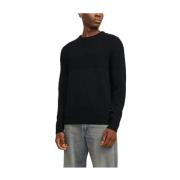 Jack & Jones Mjuk Stickad Crew Neck Tröja Blue, Herr