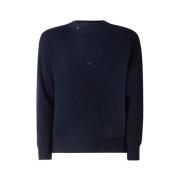 Emporio Armani Grundläggande Pullover Tröja Blue, Herr