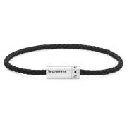 Le Gramme Svart Nato Kabelarmband Black, Unisex