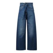 Darkpark Medium Wash Ines Denim Fold Over Blue, Dam