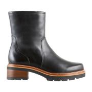 Högl Elegant Läder Ankel Boot Black, Dam