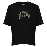 Barrow Bomull T-shirt med Tartaninsats Black, Herr