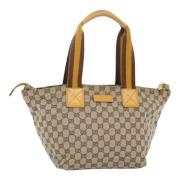 Gucci Vintage Pre-owned Canvas gucci-vskor Beige, Dam