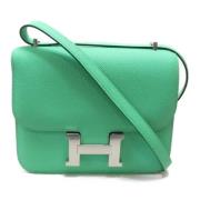 Hermès Vintage Pre-owned Laeder crossbodyvskor Green, Dam