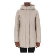 Woolrich Vinterparkas med Avtagbar Huva Beige, Dam