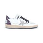 Golden Goose Eggnog Cabernet Ballstar Sneakers White, Dam