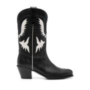 Ralph Lauren Cowboy Boots Black, Dam