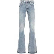 Purple Brand Indigo Denim Stonewashed Wide Leg Jeans Blue, Herr