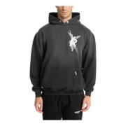 Represent Mönstrad Archangel Hoodie med Tryckknappstängning Black, Her...