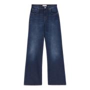 Pinko Wide Leg Jeans Wanda Model Blue, Dam