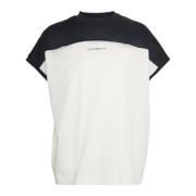 Emporio Armani Blå och vit logotyp t-shirt White, Herr