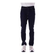 Costume National Herr Jeans med Logotyp Bakficka Blue, Herr