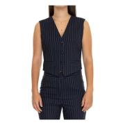 Pennyblack Fantasia Gessata Amadeus Vest Blue, Dam