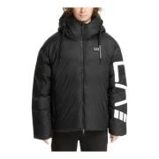 Emporio Armani EA7 Huva Dragsko Dunjacka Enkel Stil Black, Herr