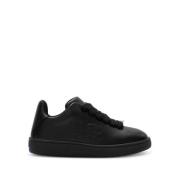 Burberry Svarta Lädersneakers Black, Dam