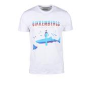 Bikkembergs Bomull Elastan T-shirt White, Herr