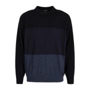 Armani Blå Gradient Herr Pullover Multicolor, Herr