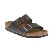 Birkenstock Läder Sandaler Arizona Dark Brown Brown, Herr