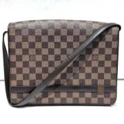 Louis Vuitton Vintage Pre-owned Tyg axelremsvskor Brown, Dam