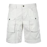 Incotex Bomull Elastan Bermuda Shorts White, Herr