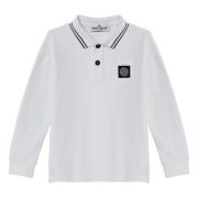 Stone Island Långärmad Pikétröja White, Herr