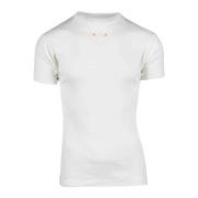 Maison Margiela Bomull T-shirt med Unik Stil White, Herr