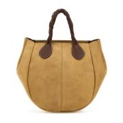 JW Anderson Beige Mocka Punch Handväska Beige, Dam