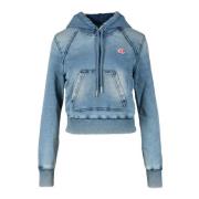 Diesel Bomullsblandad Sweatshirt Blue, Dam