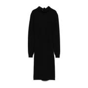 Givenchy Hög Hals Cashmere Stickad Klänning Black, Dam