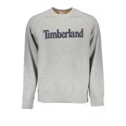 Timberland Stilig Logo Print Bomullströja Gray, Herr