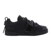 Dolce & Gabbana Premium Lädersneakers för Män Black, Herr