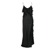 Pinko Damklänning Polyester Elastan Blandning Black, Dam