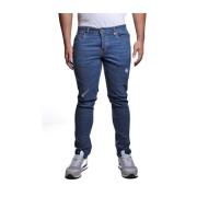 John Richmond Blå Slim Fit Jeans med Riven Effekt Blue, Herr