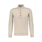 Gran Sasso Mock Bot Sweater Beige, Herr