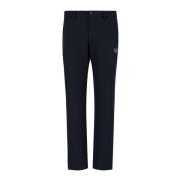 Emporio Armani EA7 Stretch designbyxor med logotyptryck Black, Herr