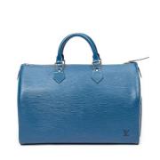 Louis Vuitton Vintage Pre-owned Laeder handvskor Blue, Dam