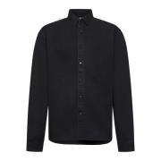 Saint Laurent Svart Denim Avslappnad Passform Skjorta Black, Herr