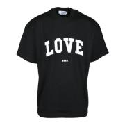 Msgm Bomull T-shirt med unik design Black, Herr