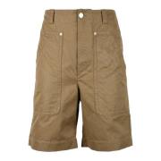 Isabel Marant Bomull Bermuda Shorts Brown, Herr