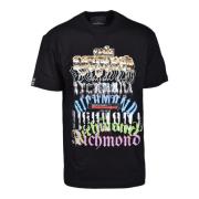 John Richmond Bomull T-shirt Black, Herr