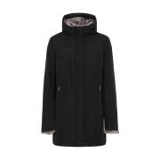 Suns Svart Päls Parkas Black, Dam