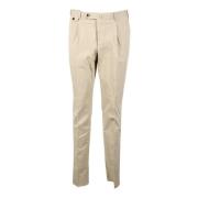 PT Torino Bomull Elastan Byxor Beige, Herr