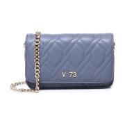 V73 Matelassé Crossbody Väska i Denim Blue, Dam