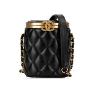 Chanel Vintage Pre-owned Laeder crossbodyvskor Black, Dam